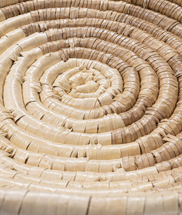 Meander Natural Bambu Afrikan El Yapımı Duvar Tabağı Dekoru 45cmx9cm 8810