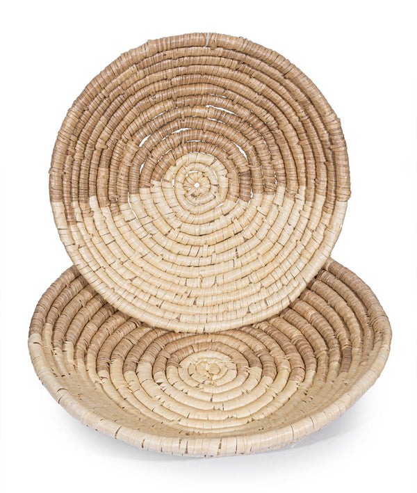 Meander Natural Bambu Afrikan El Yapımı Duvar Tabağı Dekoru 45cmx9cm 8810