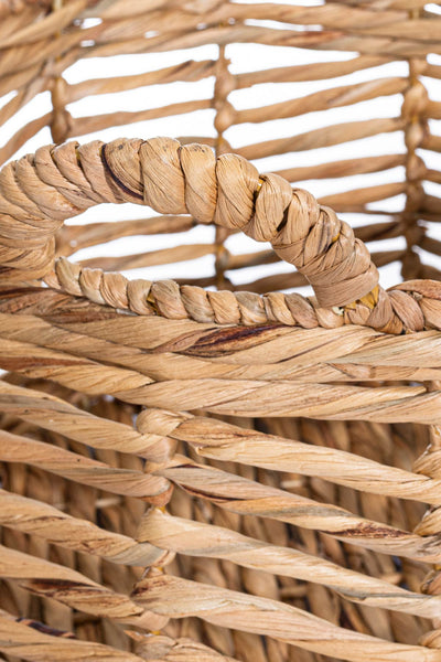 Meander Natural El Yapımı Rattan Örme Su Sümbülü Sepet 30x31cm 8851