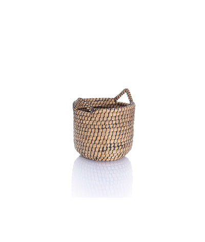 Meander Natural Siyah Su Sümbülü Dekoratif Sepet 32x30 3569