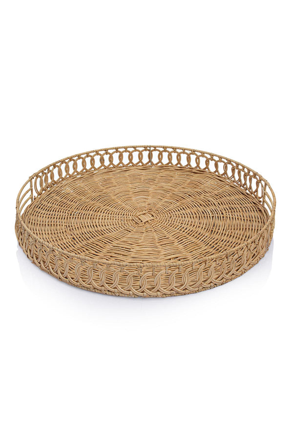 Meander Rattan El Örme Çok Amaçlı Tepsi 55cm 8926