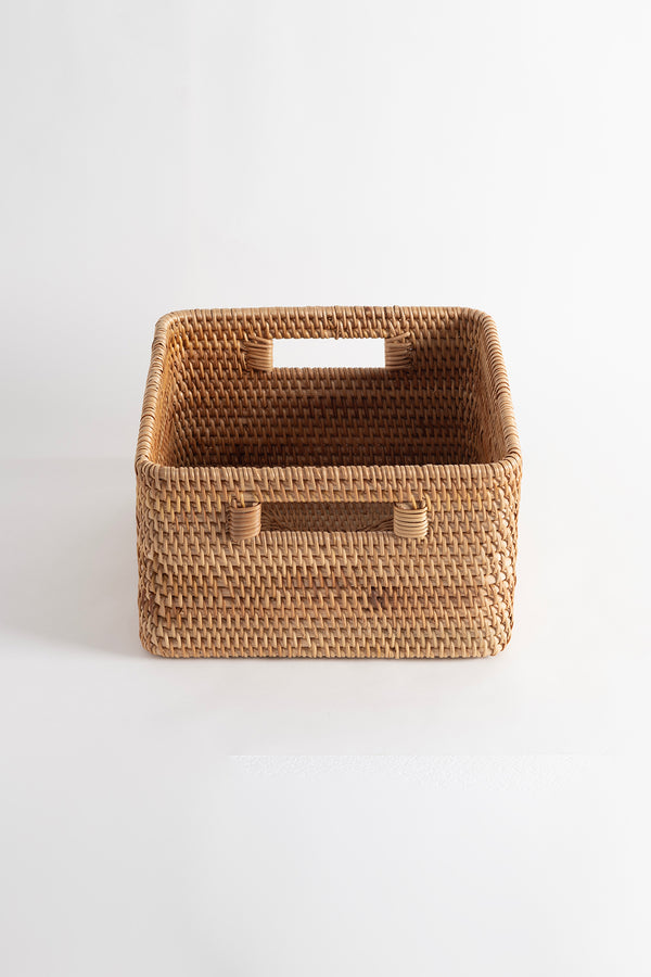 Meander Rattan Küçük Boy Saklama Kutusu & Dekoratif Sepet 27x25x15 cm 4585