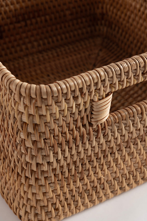 Meander Rattan Küçük Boy Saklama Kutusu & Dekoratif Sepet 27x25x15 cm 4585