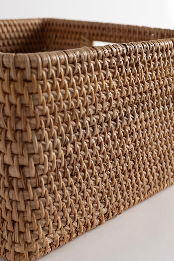 Meander Rattan Küçük Boy Saklama Kutusu & Dekoratif Sepet 27x25x15 cm 4585