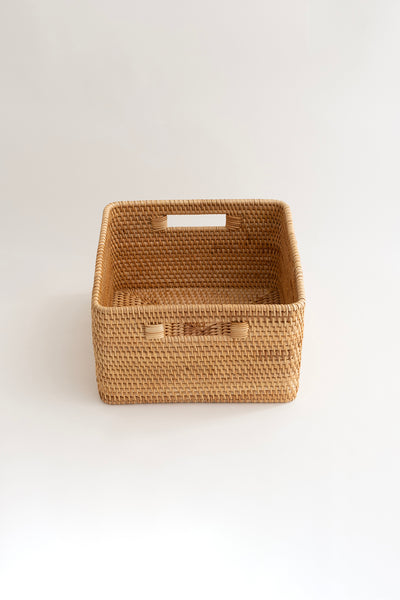 Meander Rattan Orta Boy Saklama Kutusu & Dekoratif Sepet 30x28x16 cm 4584