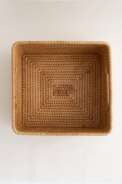 Meander Rattan Orta Boy Saklama Kutusu & Dekoratif Sepet 30x28x16 cm 4584