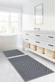 Medea Gri 2'li Pamuk Banyo Paspas Takımı 60x100 60x50 8593