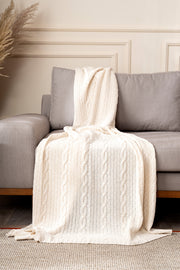 Mendi Ekru Akrilik Throw Tv Battaniyesi 130X170 2531