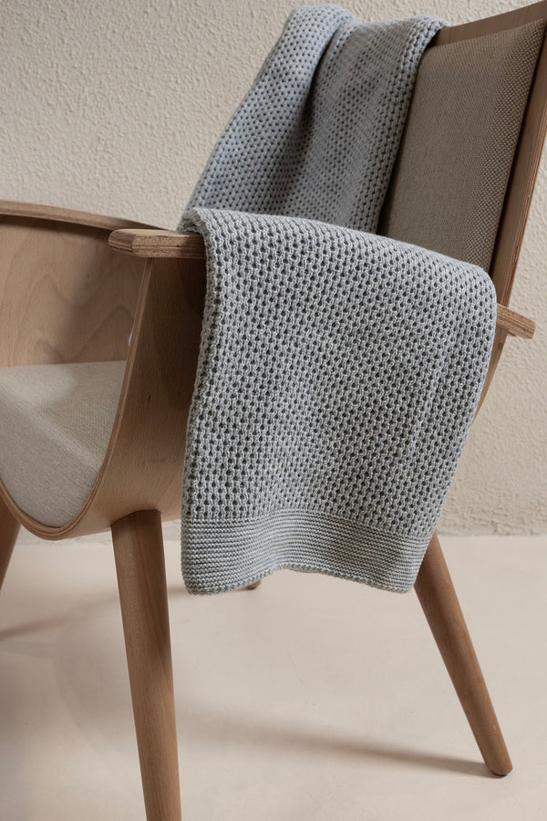 Miel Gri Kenarı Ponponlu Tek Kişilik Battaniye 160x220 37106