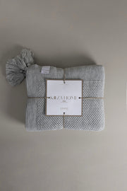 Miel Gri Kenarı Ponponlu Tv Battaniyesi 130x170 37107