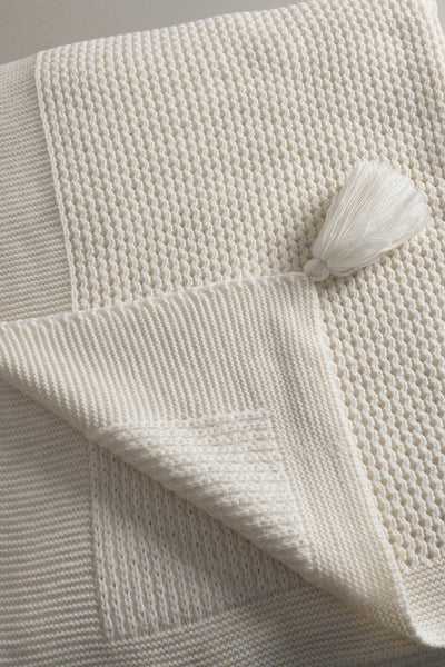 Miel Krem Tek Kişilik Kenarı Ponponlu Battaniye 160 x 220 37101