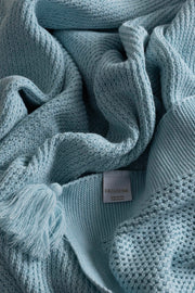 Miel Mavi Kenarı Ponponlu Tv Battaniyesi 130x170 37122