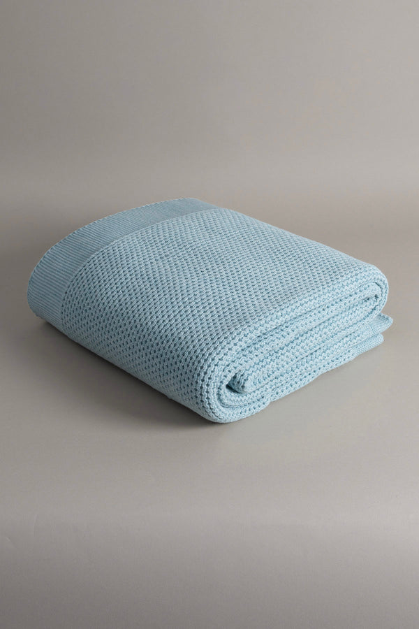 Miel Mavi Kenarı Ponponlu Tv Battaniyesi 130x170 37122
