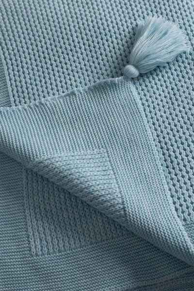 Miel Mavi Kenarı Ponponlu Tv Battaniyesi 130x170 37122