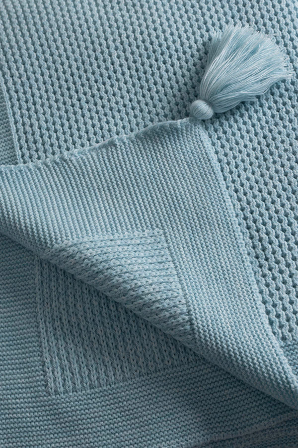 Miel Mavi Kenarı Ponponlu Tv Battaniyesi 130x170 37122