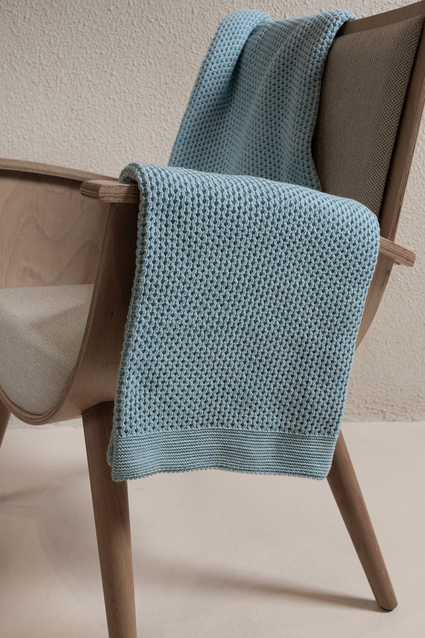 Miel Mavi Kenarı Ponponlu Tv Battaniyesi 130x170 37122