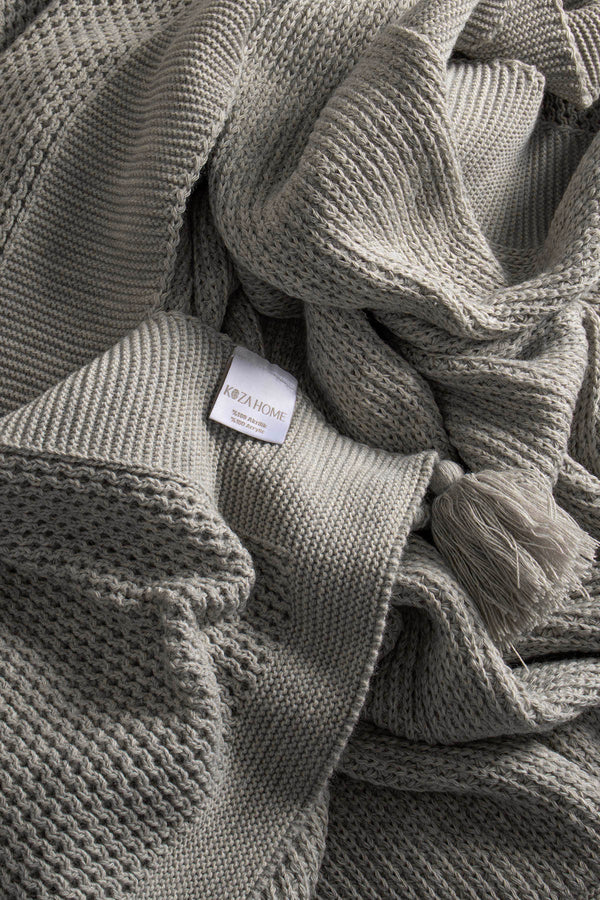 Miel Vizon Kenarı Ponponlu Çift Kişilik Battaniye 200x220 37110