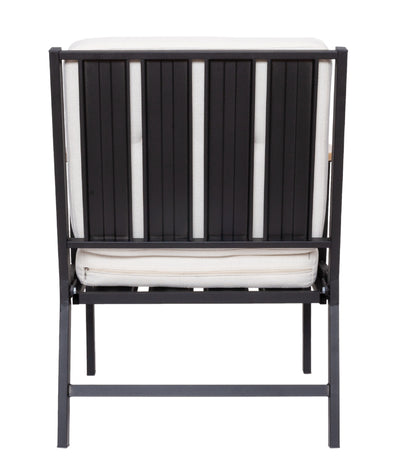 Mist Bej Tek Kişilik Bahçe Koltuğu Siyah İskelet 6001