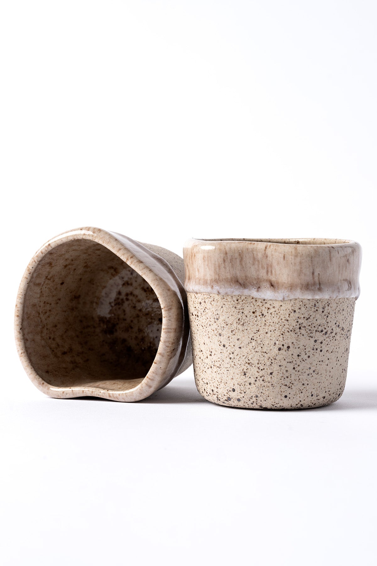 Must Bej/Beyaz El Yapımı 2 Li Mug 8639