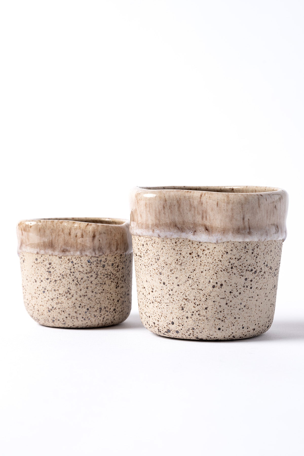 Must Bej/Beyaz El Yapımı 2 Li Mug 8639