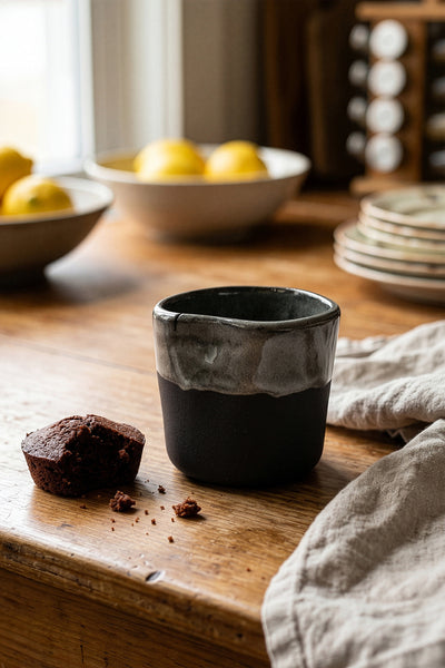 Must Siyah Beyaz El Yapımı 2 Li Mug 8634