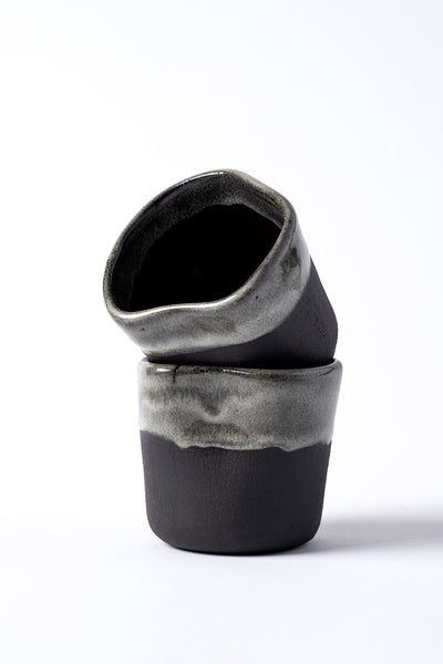 Must Siyah Beyaz El Yapımı 2 Li Mug 8634