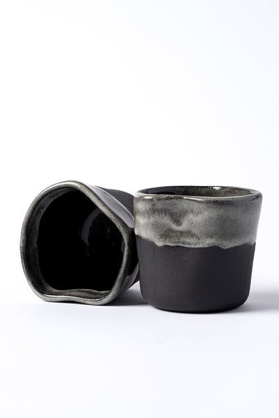 Must Siyah Beyaz El Yapımı 2 Li Mug 8634