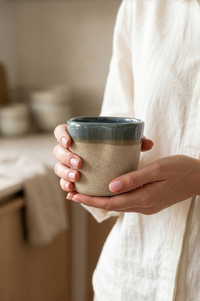 Must Siyah Beyaz El Yapımı 2 Li Mug 8635