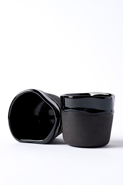 Must Siyah Mavi Hareli El Yapımı 2 Li Mug 8637