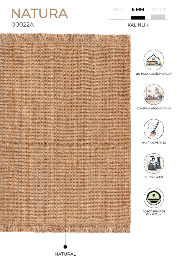 Natura Natural Jüt Halı 00022A