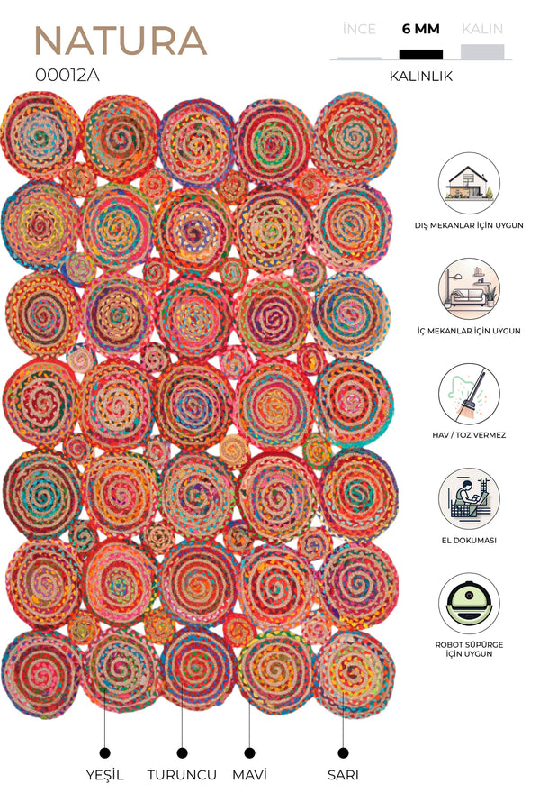 Natura Natural Jüt Halı 00012A