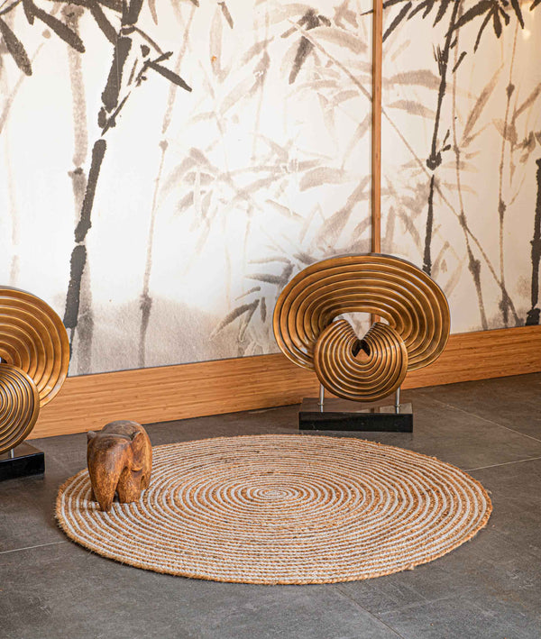 Natura Natural Jüt Yuvarlak Halı 00008A