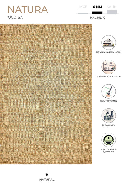 Natura Natural Jüt Halı 00015A