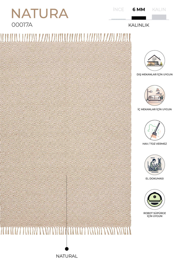 Natura Natural Jüt Halı 00017A