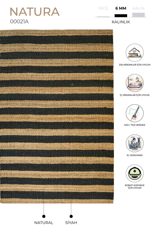 Natura Natural Jüt Halı 00021A