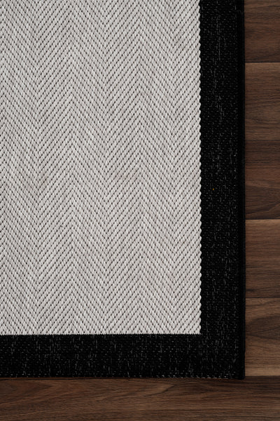 Fresco Soft Gri Siyah Yıkanabilir Halı A3936A