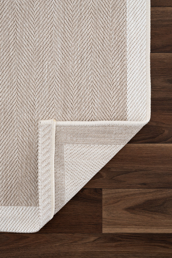 Noa Vizon Ekru Yıkanabilir Halı A3936A