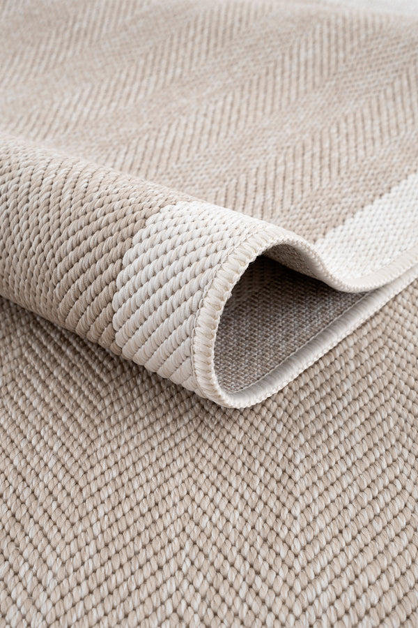 Noa Vizon Ekru Yıkanabilir Halı A3936A