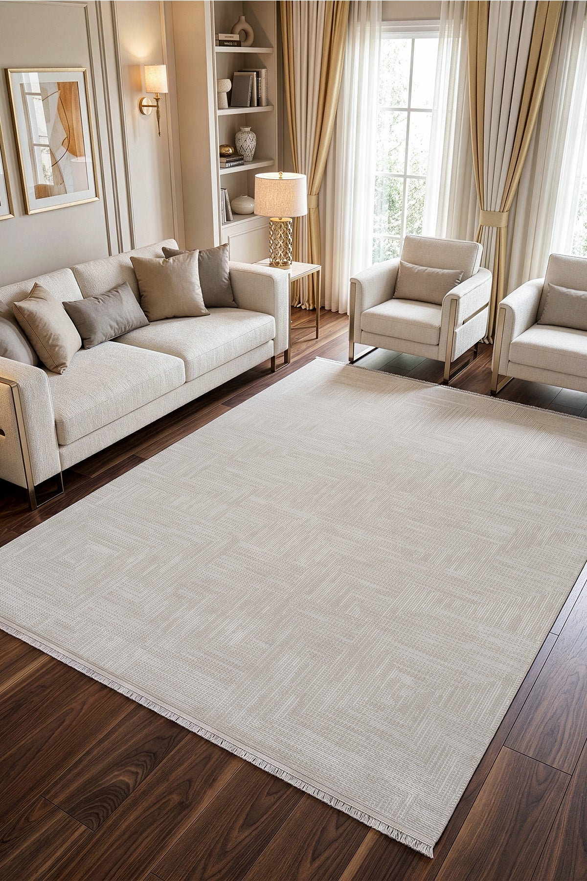 Oasis Krem Bej Salon Halısı A5714F