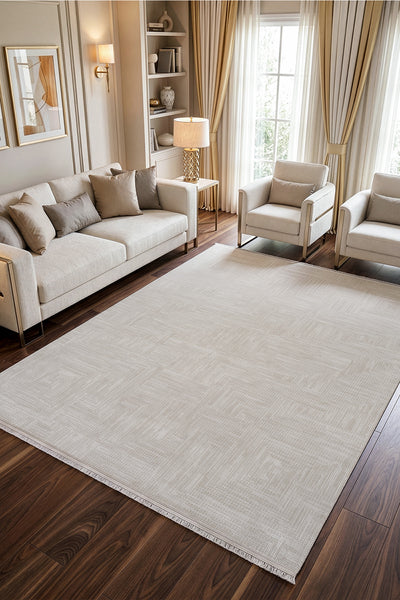 Oasis Krem Bej Salon Halısı A5714F