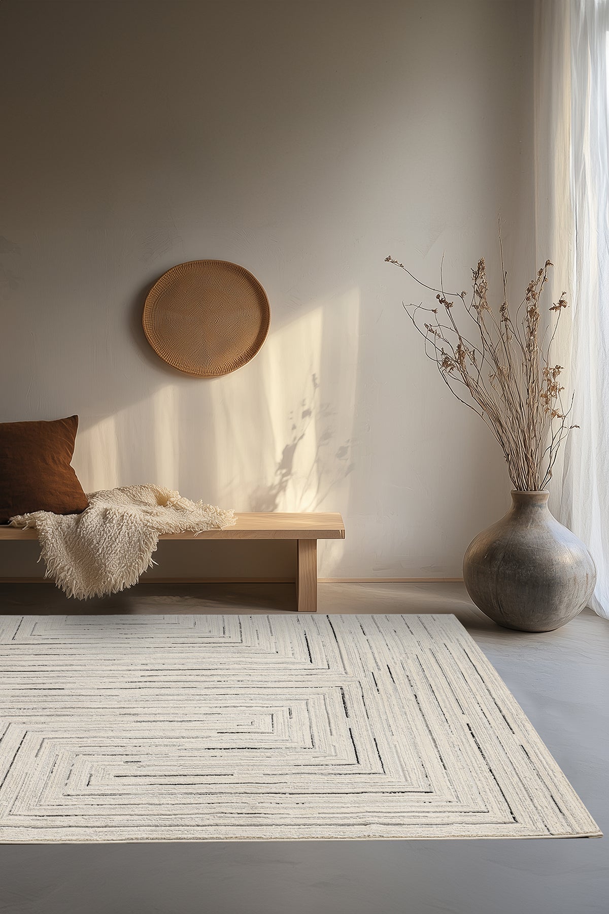 Calvin Klein Odense A2050B Krem Gri Halı