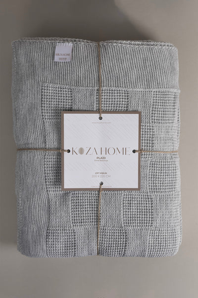 Plaid Gri Çift Kişilik Battaniye 200x220 15005