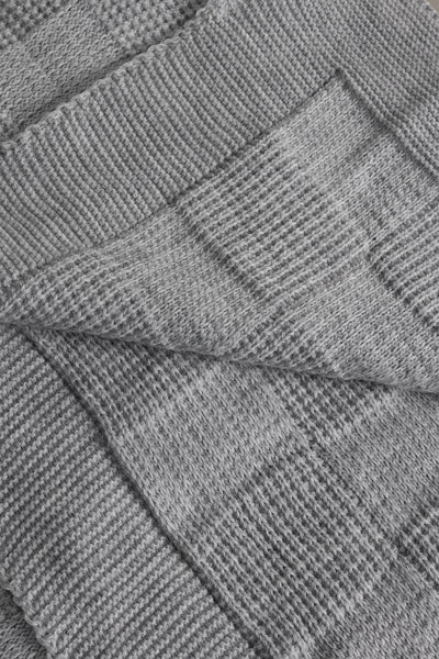 Plaid Gri Çift Kişilik Battaniye 200x220 15005