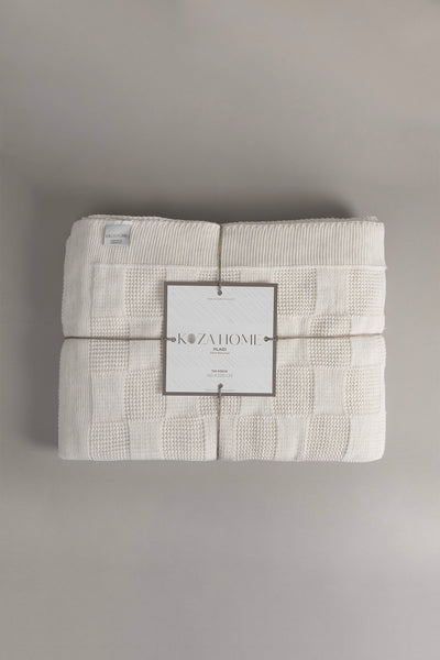 Plaid Krem Tek Kişilik Battaniye 160x220 15001