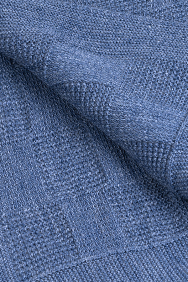 Plaid Mavi Yün Akrilik Tek Kişilik Çocuk Battaniyesi 33666