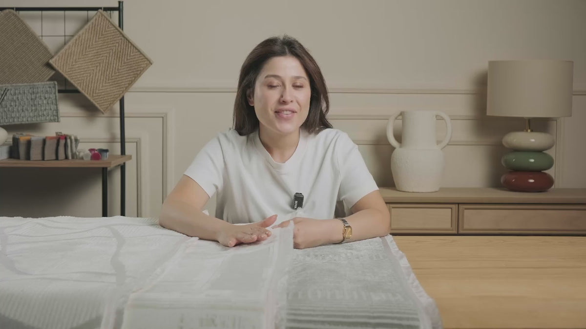 Videoyu yükle: Farahan Krem Tarçın  Geometrik Desenli Halı A0859A