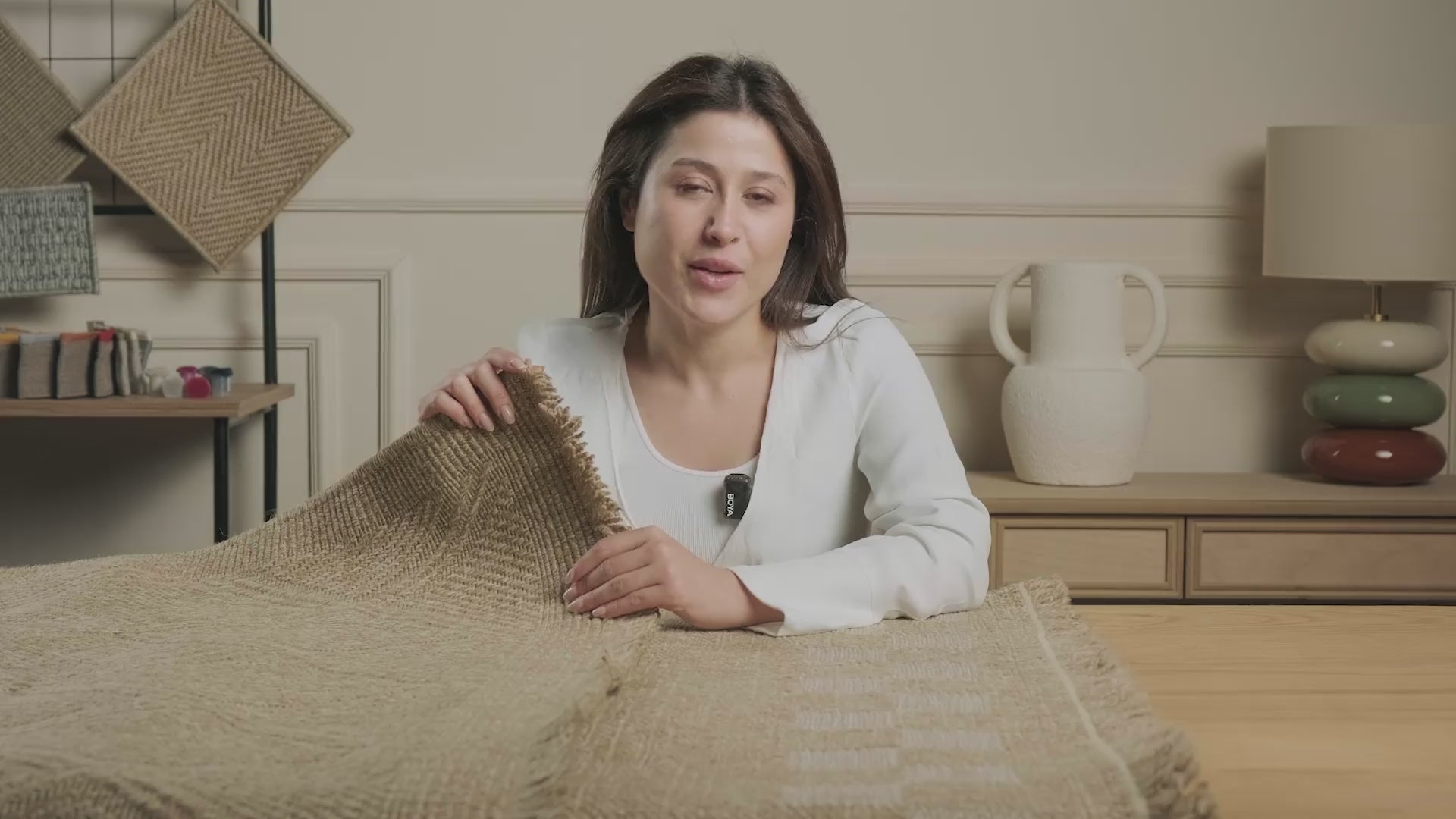 Videoyu yükle: Fibra Natural Krem Doğal Dokulu Halı A0705A
