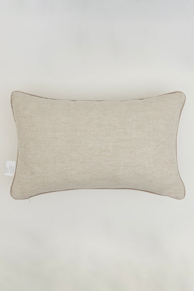 Pure Bej Palmiye Detaylı Dekoratif Boncuk Elyaf İç Dolgulu Kırlent 30X50 4842