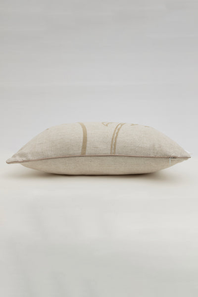 Pure Bej Palmiye Detaylı Dekoratif Boncuk Elyaf İç Dolgulu Kırlent 30X50 4842