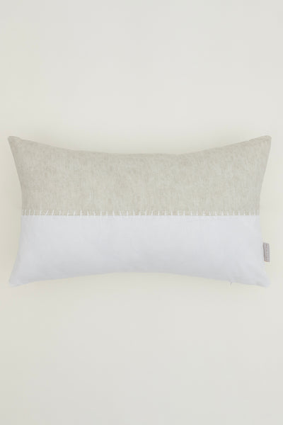 Pure Beyaz Krem Dekoratif Boncuk Elyaf İç Dolgulu Kırlent 30X50 4840